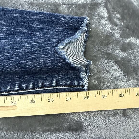 Kut From The Kloth Jeans Women’s 10 Blue Regular Straight Denim Raw Hem Pants - Picture 12 of 13